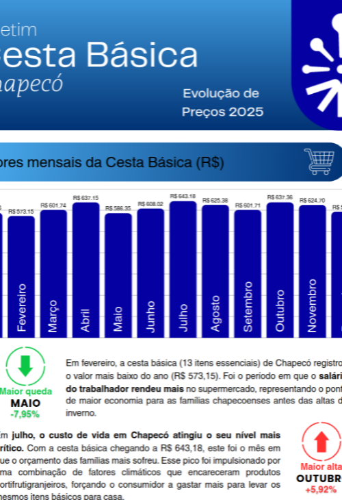 Imagem do artigo - Evolucao Cesta Básica 2025
