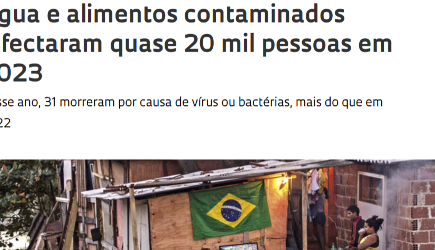 Observatório - Pesquisa desenvolvida por pesquisadores vinculados ao PPGCS é evidenciada em discussão sobre a Doenças de Transmissão Hídrica e Alimentar (DTHA) no Brasil 