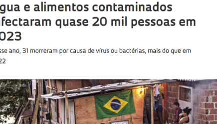 Imagem da notícia - Pesquisa desenvolvida por pesquisadores vinculados ao PPGCS é evidenciada em discussão sobre a Doenças de Transmissão Hídrica e Alimentar (DTHA) no Brasil 